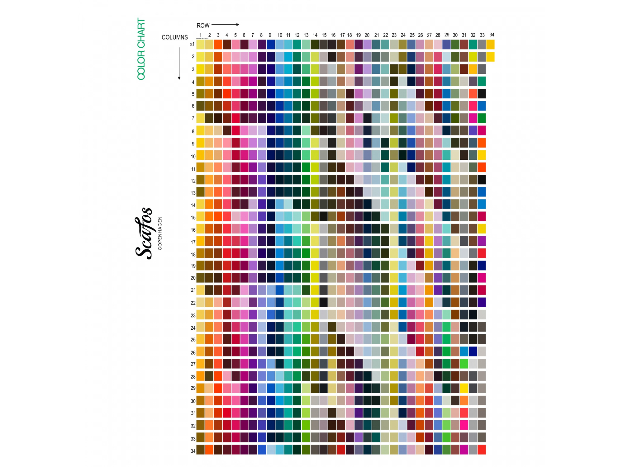 Color Chart On Fabric