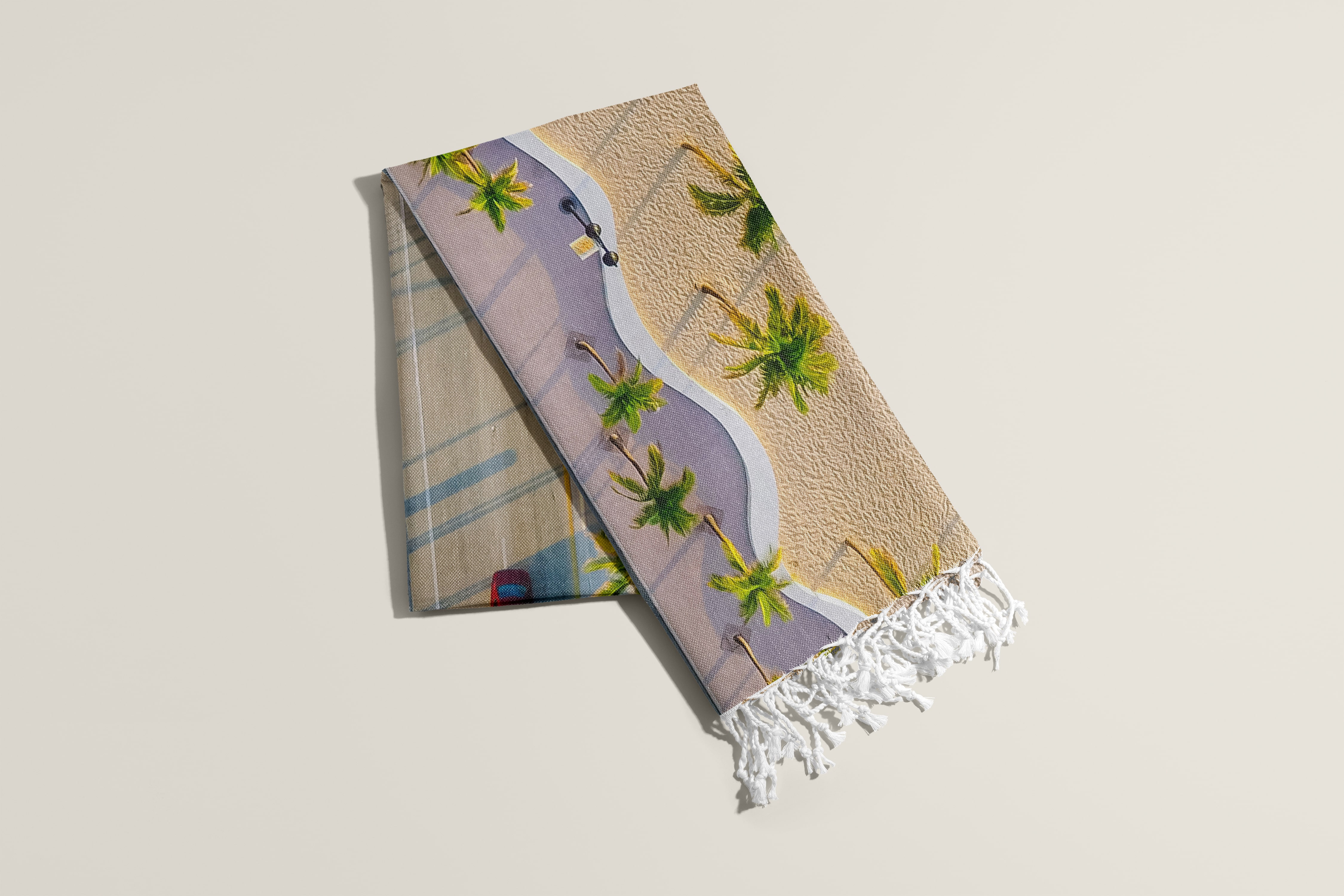 Printed cotton beach towel